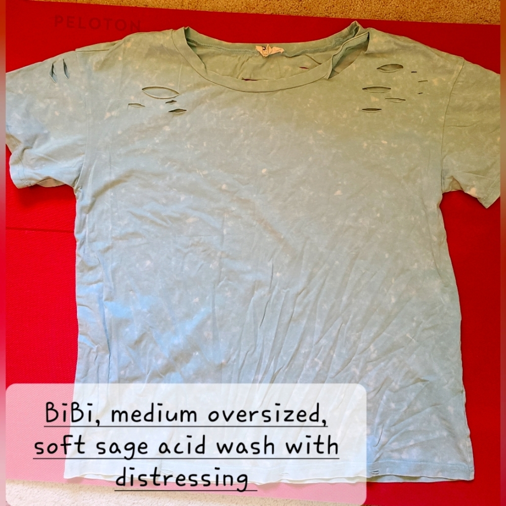 Acid washed distressed shirt